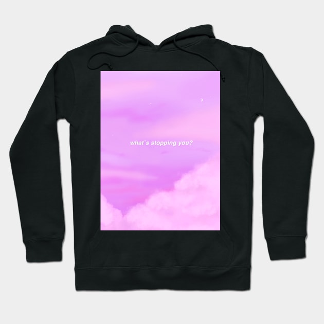 Pink Aesthetic cloud sky Hoodie by Trippycollage